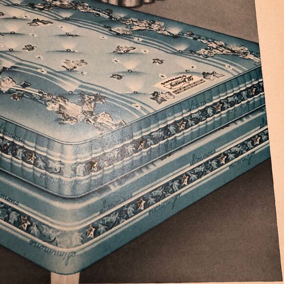 Vintage 50s Double Ad: Famous Golf Ben Hogan & Simmons Miracle Posture Mattress - Picture 4 of 6